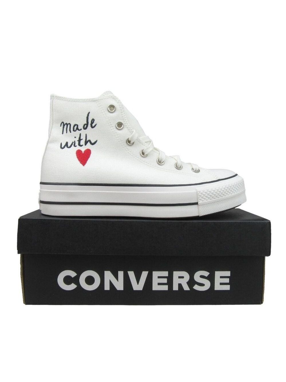 Converse Chuck Taylor All Star HI Lift Made with Love Women's Size 9.5 NEW - Picture 1 of 15